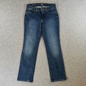 NYDJ Jeans Womens 6P Marilyn Straight Blue Lift Tuck Technology Petite